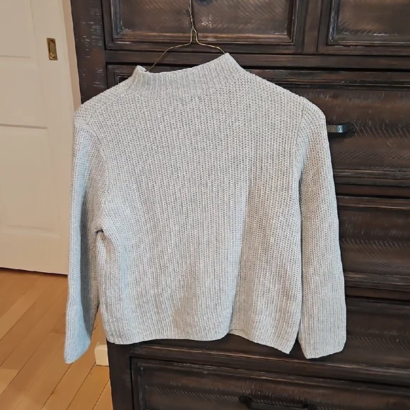 J. Crew Factory Light Gray Turtleneck Sweater - Picture 4 of 4